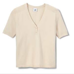 CAbi Campus Pullover Cream Sweater Large